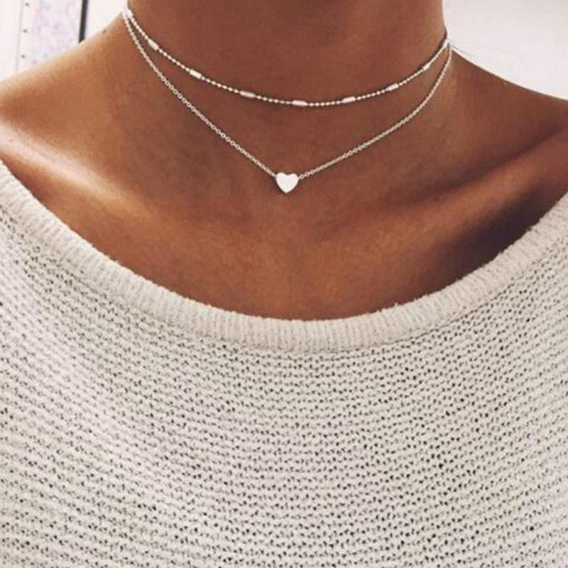 Opal שרשרת לב