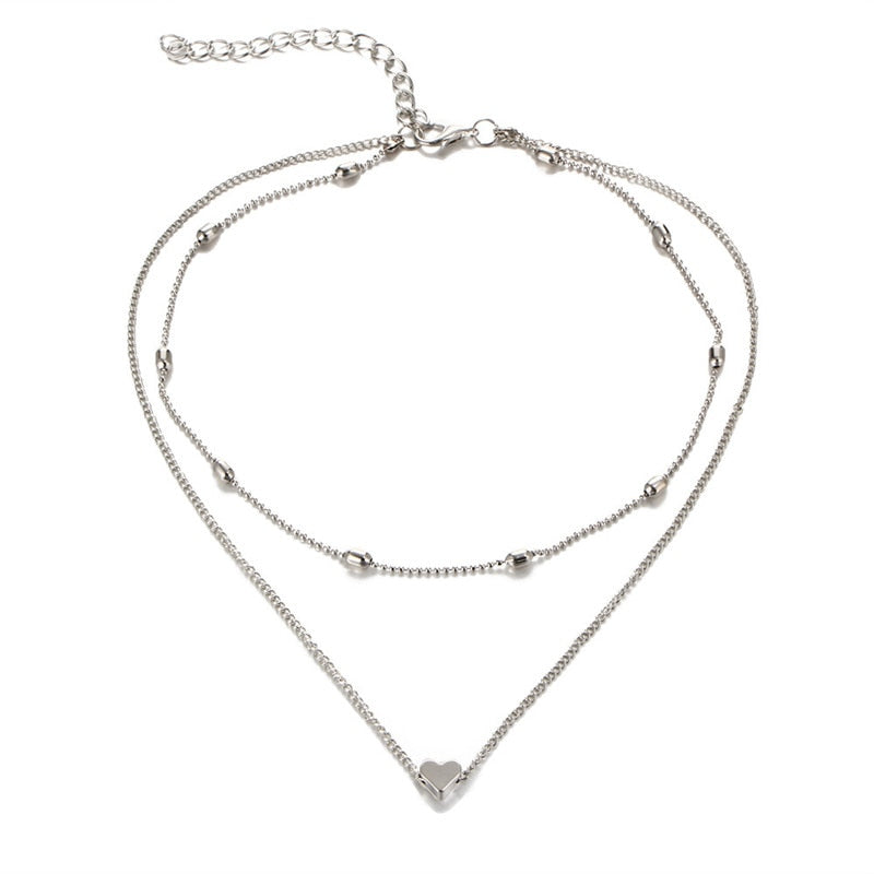 Opal שרשרת לב